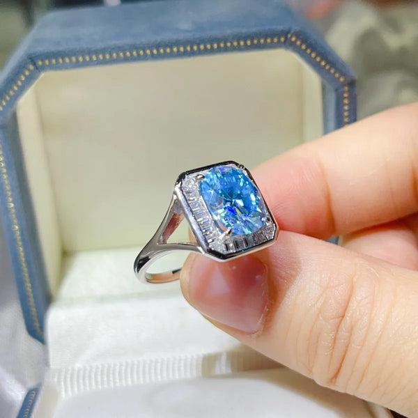 3 Carat Moissanite Square Ring