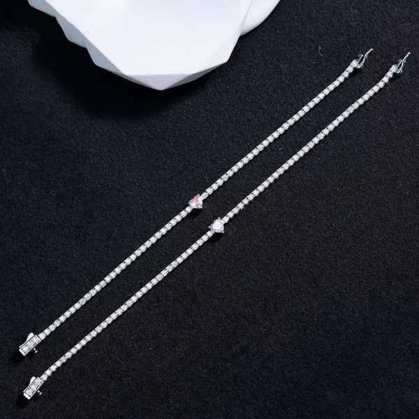 2.42 Carat Moissanite 925 Sterling Silver Bracelet