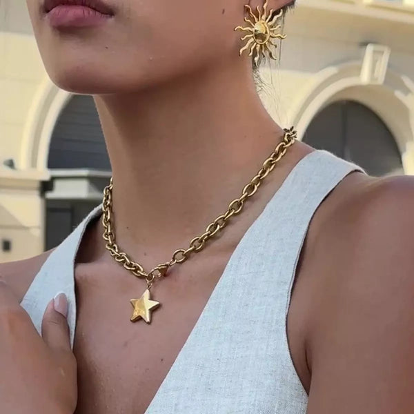 18K Gold-Plated Star Necklace