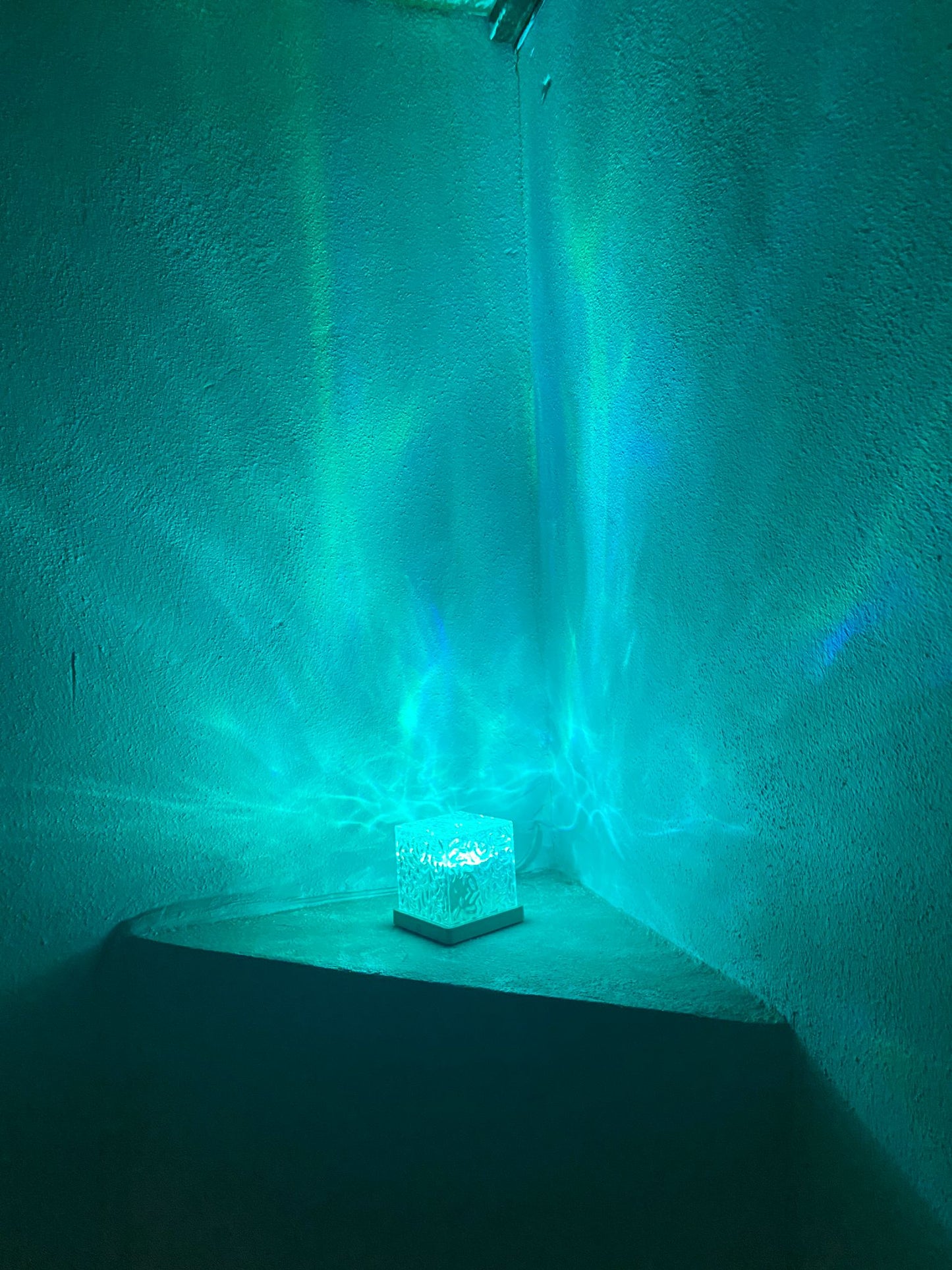 Cube Water Pattern LED Night Light with 16 Colors - Remote Control, Acrylic, 3W