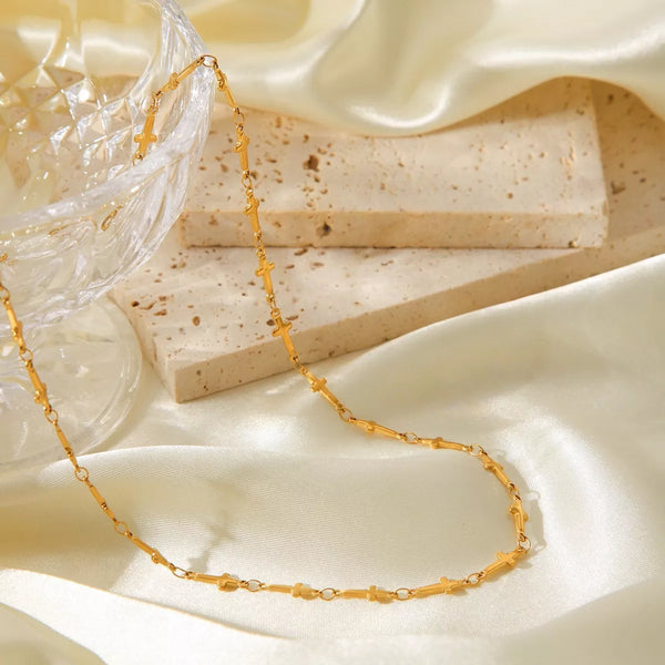 18K Gold-Plated Cross Necklace