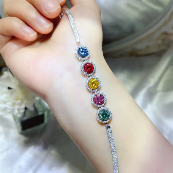 5 Carat 925 Sterling Silver Moissanite Bracelet