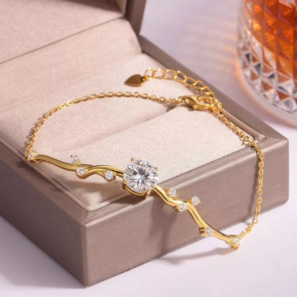 2 Carat Moissanite 925 Sterling Silver Bracelet
