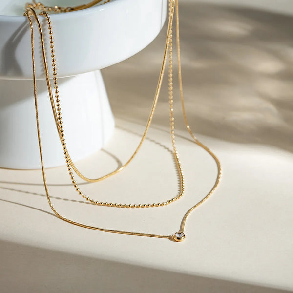 18K Gold-Plated Layered Necklace