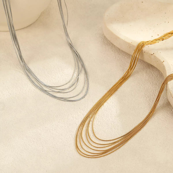 Stainless Steel Multi-Layered Necklace
